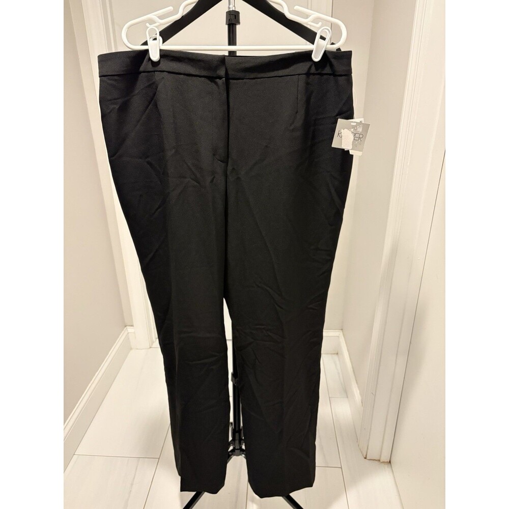 Kasper Kate Fit Straight Leg Pants Black NWT Size 16 With Lining
